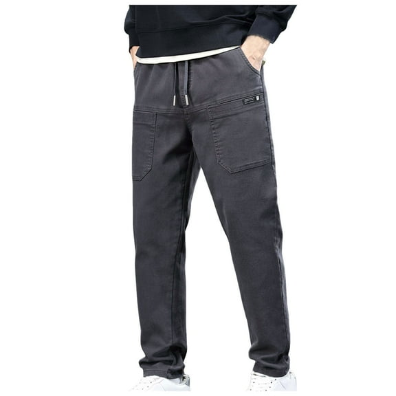 Afdoent Men's Casual Pants Male Soft Comfortable Fashion Trouser Straight Trousers Loose Trend Breathable