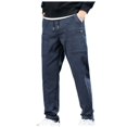 thumbnail image 1 of Afdoent Men's Casual Pants Male Soft Comfortable Fashion Trouser Straight Trousers Loose Trend Breathable, 1 of 8