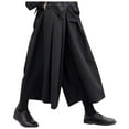 thumbnail image 1 of Afdoent Men's Casual Pants Retro Dark Wide Leg Fashion Men's Culottes Eighth Streetwear, 1 of 6