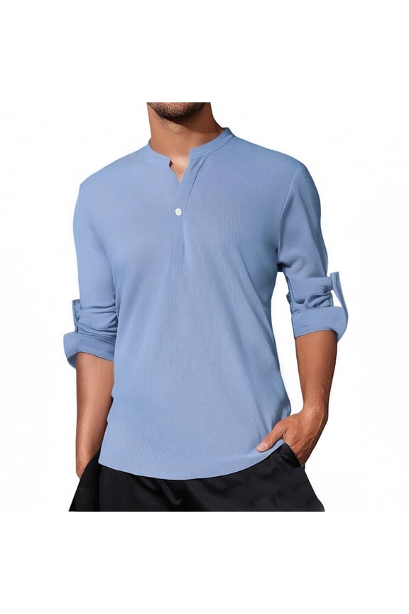 Men's Casual Shirts Male Long Sleeve Stand Collar Button Up Pineapple Plaid Shirt Comfortable Stylish Nylon Blend Top For Everyday Wear Classic Fit Summer Tops