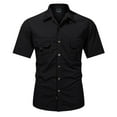 thumbnail image 1 of Afdoent Men's Casual Shirts Male Outdoor Shirt Loose Fit Breathable Hiking Shirt With Pockets Summer Short Sleeve Casual Mountaineering Top Beach Vacation Shirt, 1 of 4