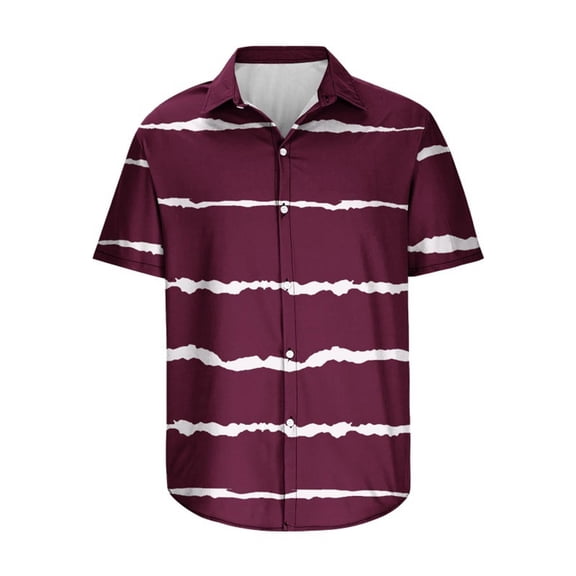 Afdoent Men's Casual Shirts Male Short Sleeve Tropical Button Down Shirts Summer Beach Shirt Casual Vacation Top