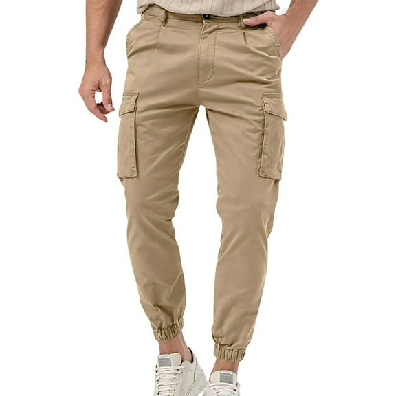 Afdoent Men's Classic Trousers Male Casual Pants Sweatpants Jogging Pants Outdoor Pants Pockets Comfortable