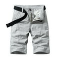 thumbnail image 1 of Afdoent Men's Classic Trousers Summer Male Casual Plus Size Baggy Solid Color Cargo Shorts Comfortable, 1 of 2