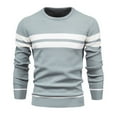 thumbnail image 1 of Afdoent Men's Crewneck Pullover Sweater Autumn Color Block Comfort Stylish Men Sweater Fashion Outdoor Long Sleeve Sweater For Men, 1 of 4