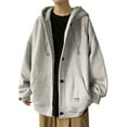 thumbnail image 1 of Afdoent Men's Fashion Hoodie Mens Hooded Oversize Loose Cardigan Sweatshirt Fall Winter Vintage Clothes Comfortable, 1 of 5
