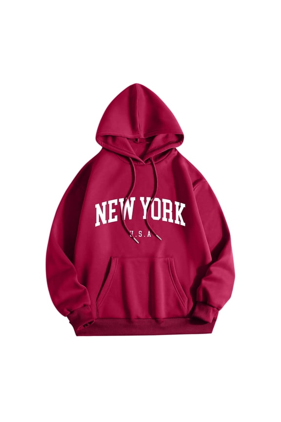 Men's Hooded Sweatshirt Men Women Letter Graphic Print Long Sleeve Pullover Sweatshirts Streetwear Classic Leisure