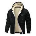 thumbnail image 1 of Afdoent Men's Hoodies Pullover Windproof Zip Up Outerwear Jackets Warm Hooded Sweatshirt Retro Streetwear, 1 of 3