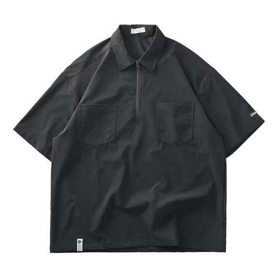 Afdoent Men's Polo Shirt Trendy Youth Popular Solid Color Half Sleeve Summer Versatile Fashion Men Shirt Comfortable