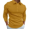 thumbnail image 1 of Afdoent Men's Polo Shirts Male Fashion Solid Color Leisure Stand Collar Stretch Vertical Long Sleeve Shirt Breathable, 1 of 5