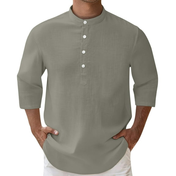 Afdoent Men's Shirts 2025 Fashion Shirt Comfortable Streetwear Plain Casual Business Shirt Casual Vacation Top