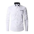 thumbnail image 1 of Afdoent Men's Shirts Male Casual Long Sleeve Shirt With Pocket Stylish Everyday Wear Lightweight And Comfortable Classic Fit, 1 of 5