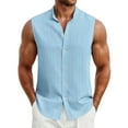 thumbnail image 1 of Afdoent Men's Shirts Male Sleeveless Shirts For Daily Wear Sports And Casual Outings Featuring For Spring Summer Easy Care Options Available Classic Fit Summer Tops, 1 of 8
