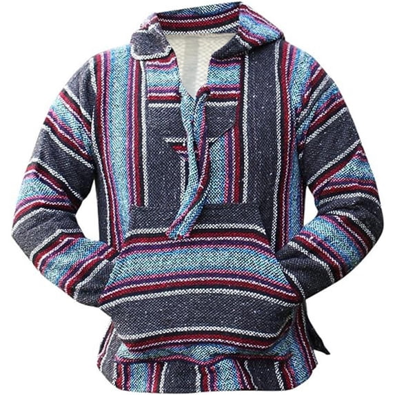Afdoent Men's Sweatshirts Mexican Sweatshirts Hippie Surf Poncho Sweatshirt Pullover Retro Streetwear