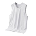 thumbnail image 1 of Afdoent Men's Tank Top Ice Silk Men's Solid Color Seamless Mesh Casual Vest Comfortable, 1 of 3