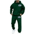 thumbnail image 1 of Afdoent Men's Tracksuit 2 Piece Hooded Athletic Sweatsuits Autumn Winter Fashion Letter Printed Sports Long Sleeve Hoodie Set Sweatshirt For Men, 1 of 6