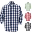 thumbnail image 1 of Afdoent Mens Button Down Shirt Men's Plaid Long Sleeve Shirt Casual Trendy Men's Shirt Relaxed Fit Breathable, 1 of 8