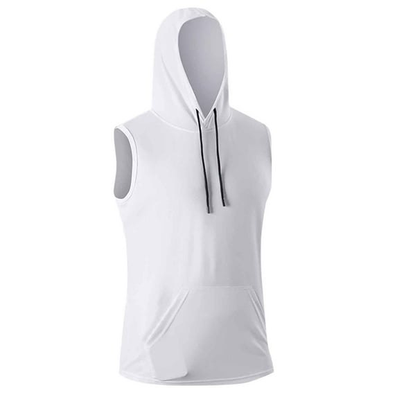 Afdoent Mens Casual Tank Tops 2025 Summer New Men's Fitness Hooded Sleeveless Vest Breathable Sports T Shirt Cool Mesh Design Loose Muscle Training Top Classic