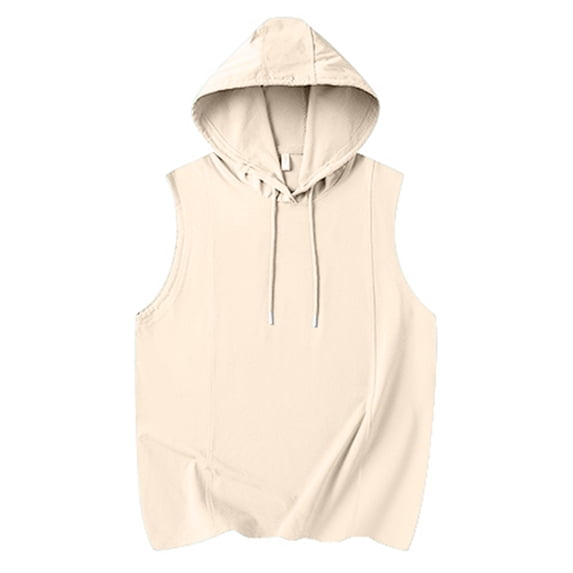 Afdoent Mens Casual Tank Tops Hooded Vest Back Heart Fashion Top Men Summer Light Sports Vest Streetwear