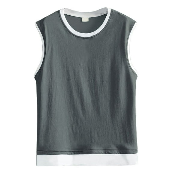 Afdoent Mens Casual Tank Tops Men's Sleeveless Vest Loose Fit Breathable Tank Top For Casual Sport Wear Streetwear