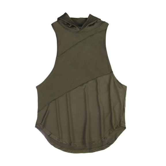 Afdoent Mens Casual Tank Tops Mens Loose Sleeveless Gym Wear Hooded Basketball Vest Classic