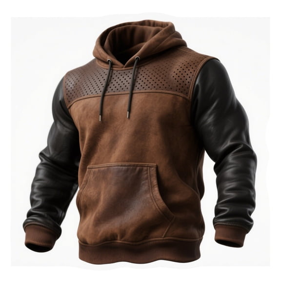 Afdoent Mens Hoodies Pullover Color Block Hooded Sweatshirt With Perforated Detail For Autumn Winter Casual Athletic Wear Hoodie