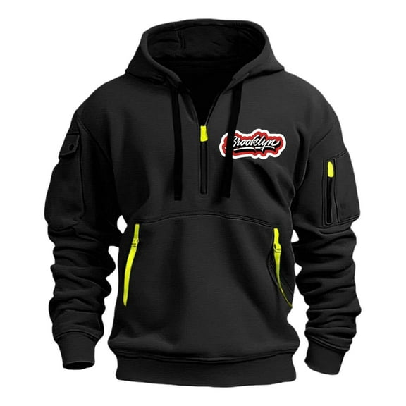 Afdoent Mens Hoodies Pullover Men's Oversize Winter Thick Casual Sweatshirt Hop Outdoor Long Sleeve Pullover With Pockets Drawstring 2025 Winter Fall Outwear