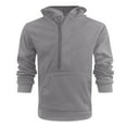 thumbnail image 1 of Afdoent Mens Hoodies Pullover Mens Hoodie Pullover Side Zipper Contrast Long Sleeve Hooded Sweatshirt Tops Fall Outwear Winter Hooded, 1 of 4