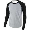 thumbnail image 1 of Afdoent Mens Long Sleeve T-Shirt Casual Color Block T Shirt Comfortable Athletic Fit Crew Neck Top For And Workout Activities Vacation Tops, 1 of 2