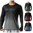 thumbnail image 1 of Afdoent Mens Long Sleeve T-Shirt Men Gradient Crew Neck T Shirts Casual Breathable Loose Sports T Shirt Vacation Soft Top, 1 of 6