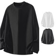 thumbnail image 1 of Afdoent Mens Long Sleeve T-Shirt Retro T Shirt Oversized Top Fall Fashion Casual Streetwear Tee Shirt For Everyday Wear, 1 of 8