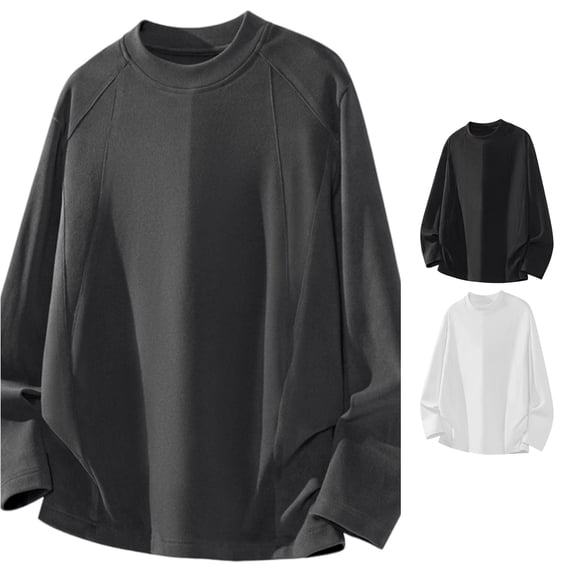 Afdoent Mens Long Sleeve T-Shirt Retro T Shirt Oversized Top Fall Fashion Casual Streetwear Tee Shirt Streetwear