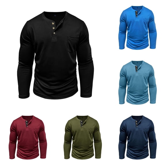 Afdoent Mens Long Sleeve T-Shirt Soft Casual Basic T Shirt Comfortable Layering Shirt For Vacation Tops