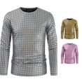 thumbnail image 1 of Afdoent Mens Long Sleeve T-Shirt Solid Color Casual T Shirt For Classic Crew Neck Comfort Fit Top Streetwear, 1 of 4