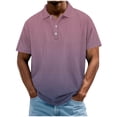 Afdoent Mens Polo Shirts Casual Gradient Summer Tennis Shirt Stylish ...