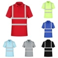 thumbnail image 1 of Afdoent Mens Polo Shirts High Visibility Short Sleeve Shirt For Men Pullover Reflective Tops Comfort Fit Shirts For Men, 1 of 4