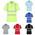 thumbnail image 1 of Afdoent Mens Polo Shirts High Visibility Short Sleeve Shirt For Men Pullover Reflective Tops Polo Shirts For Men Fashion, 1 of 4