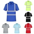 thumbnail image 1 of Afdoent Mens Polo Shirts High Visibility Short Sleeve Shirt For Men Pullover Reflective Tops Polo Shirts For Men Fashion, 1 of 4