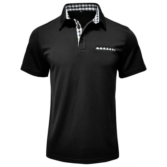 Afdoent Mens Polo Shirts Male Leisure Color Block Shirt Short Sleeve Versatile Polo Shirt For Summer Fashion Casual Outdoor