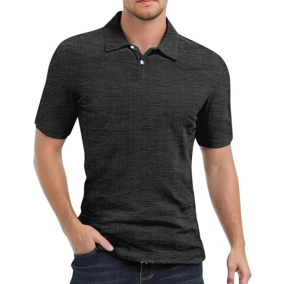 Afdoent Mens Polo Shirts Male New Summer Thin Solid Color Lapel Shirt Comfortable