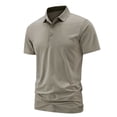 thumbnail image 1 of Afdoent Mens Polo Shirts Male Summer Fashion Solid Color Ice Silk Shirt Lapel Business Clothes Casual Outdoor, 1 of 4