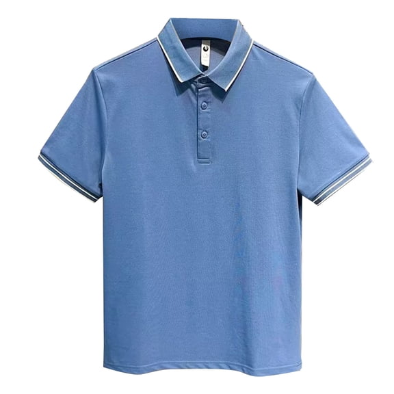 Afdoent Mens Polo Shirts Male Summer Leisure Shirt Solid Color Minimalist Short Sleeve Polo Shirt Casual Outdoor