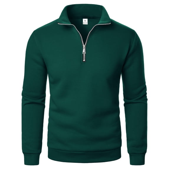 Afdoent Mens Quarter Zip Pullover Long Sleeve Stand Collar Half Zip Sweatshirt Casual Fashion Loose Streetwear For Fall Winter Daily Wear