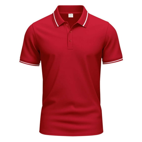 Afdoent Mens Shirts Male Short Sleeve Solid Color Shirt Male Casual Polo Shirts Classic Mens Shirts