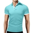 thumbnail image 1 of Afdoent Mens Shirts Male Summer Fashion Collocation Lapel Baggy Short Sleeve Top Golf Shirts For Men Casual Lightweight Mens Shirts, 1 of 4