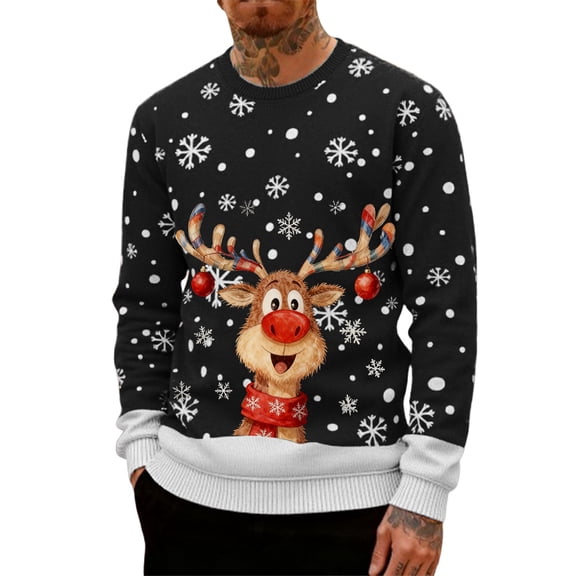 Afdoent Mens Sweatshirt Crewneck Pullover Long Sleeve Casual Streetwear Top Soft Blend Fabric For Comfortable Fit And Easy Movement All Day Wear Retro Streetwear