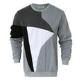 thumbnail image 1 of Afdoent Mens Sweatshirt Mens Casual Sweatshirt Patchwork Color Autumn Winter Street Casual Sports Loose Streetwear, 1 of 5