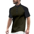 thumbnail image 1 of Afdoent Mens T-Shirt Male Casual Corduroy Short Sleeve T Shirt Features Casual And Relaxed Shirt With Sleeve Matching Color Soft Comfort Tee Shirts, 1 of 4