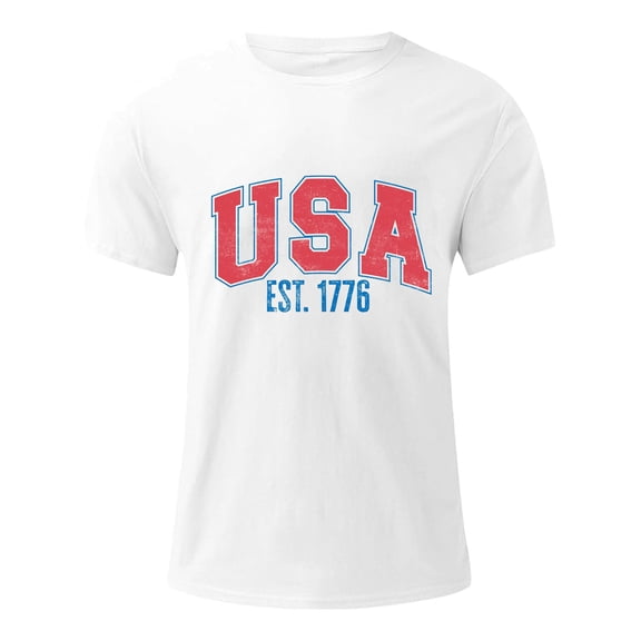 Afdoent Mens T-Shirt Male Fashionable Casual Printed Short Sleeve T Shirt Fashion Tee Shirts