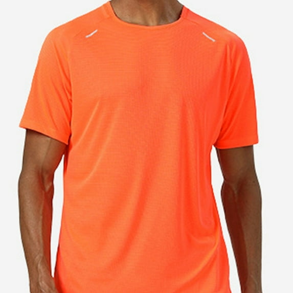 Afdoent Mens T-Shirt Male Lightweight Breathable Sports Outdoor T Shirt With Night Reflective Stripes For Running And Training Short Sleeve Fashion Tee Shirts